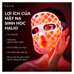 Mặt Nạ Ánh Sáng Sinh Học Halio PureGlow Ultralite Silicone LED Face Mask tặng Máy Massage Nóng Lạnh Đẩy Tinh Chất Halio