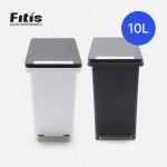 Thùng Rác Nhựa Fitis Compact Bin 10L- 2 Màu (Xám Xám, Trắng Xám)