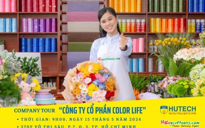 Sinh viên ngành Thương mại điện tử, khoa Tài chính Thương mại Tham quan công ty Cổ Phần Color Life – Thương hiệu Hoa HoaYeuThuong.com