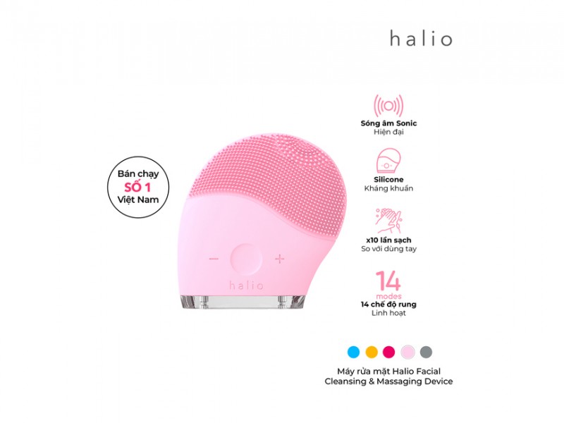 Halio Facial Cleansing & Massaging Device Baby Pink Limited Edition