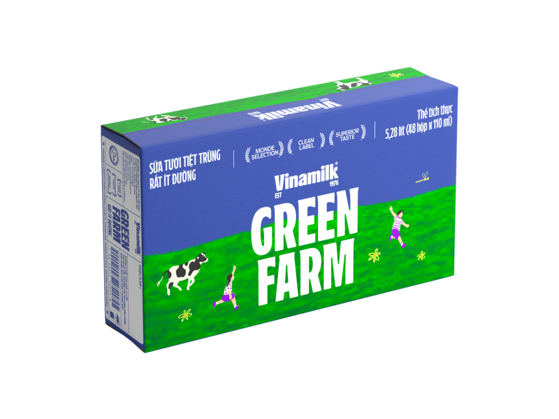 Sữa tươi ít đường-  Green Farm Rất ít đường