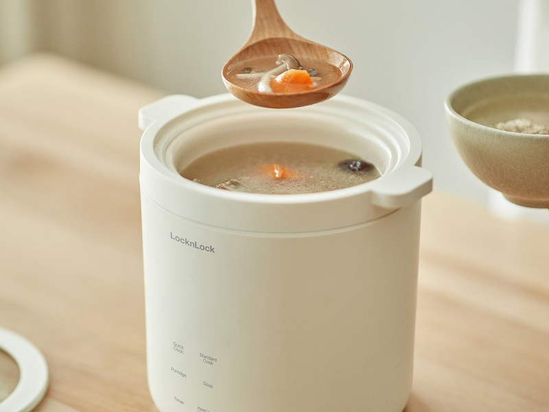 Nồi Cơm Điện Mini LocknLock Bianco Mini Rice Cooker 220V, 50Hz, 300W, 0.6L - Màu Ngà - EJR314IVY