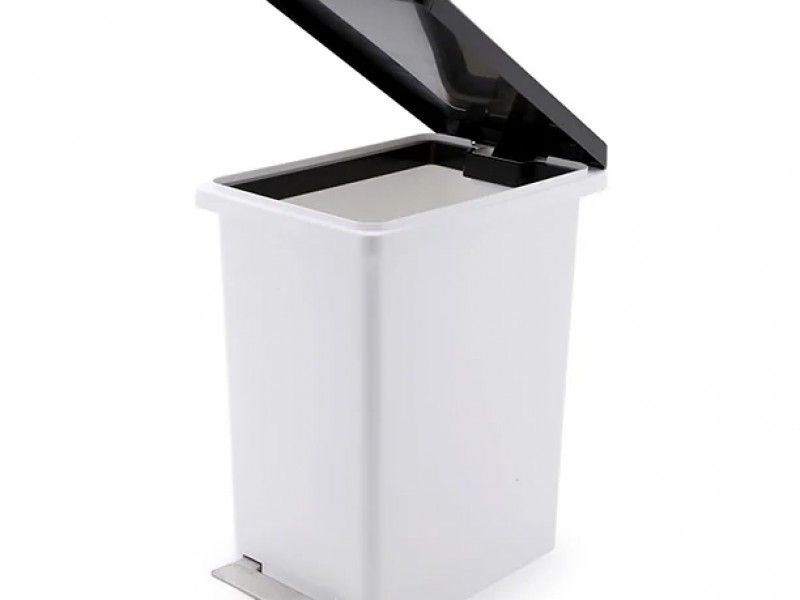 Thùng Rác Nhựa Fitis Compact Bin 10L- 2 Màu (Xám Xám, Trắng Xám)
