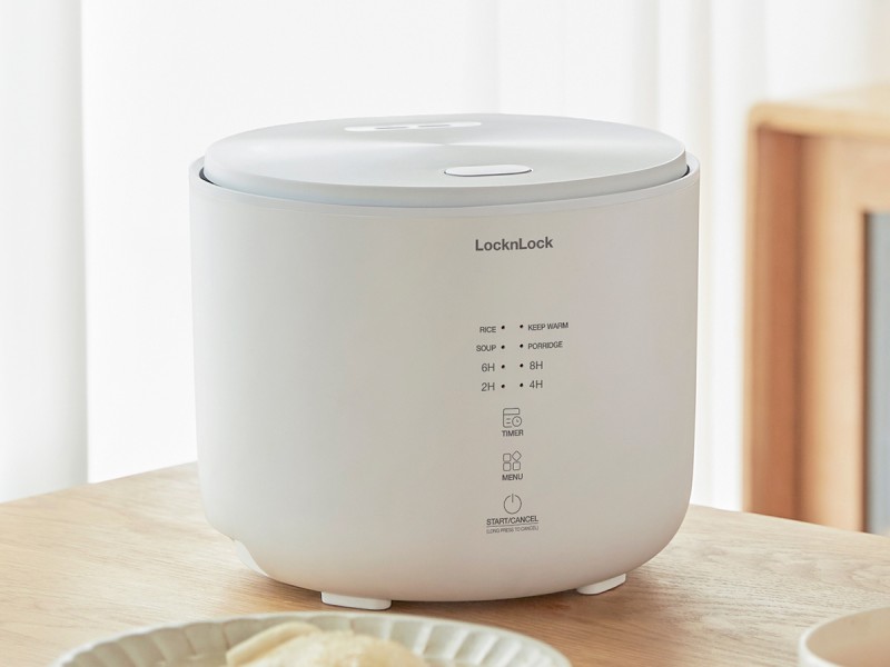 Nồi Cơm Điện LocknLock Bianco Donggeurami Rice Cooker 220V, 50Hz, 400W, 1.0L - Màu Ngà 