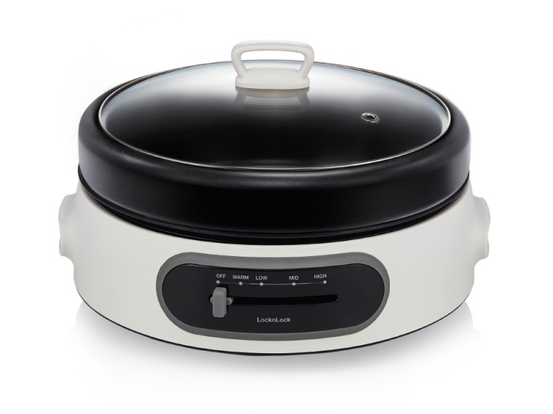 NồI ĐiệN Đa Năng Locknlock Multi Cooker 220 - 240V, 50/60Hz, 1300 - 1500W, 4L - Màu Trắng