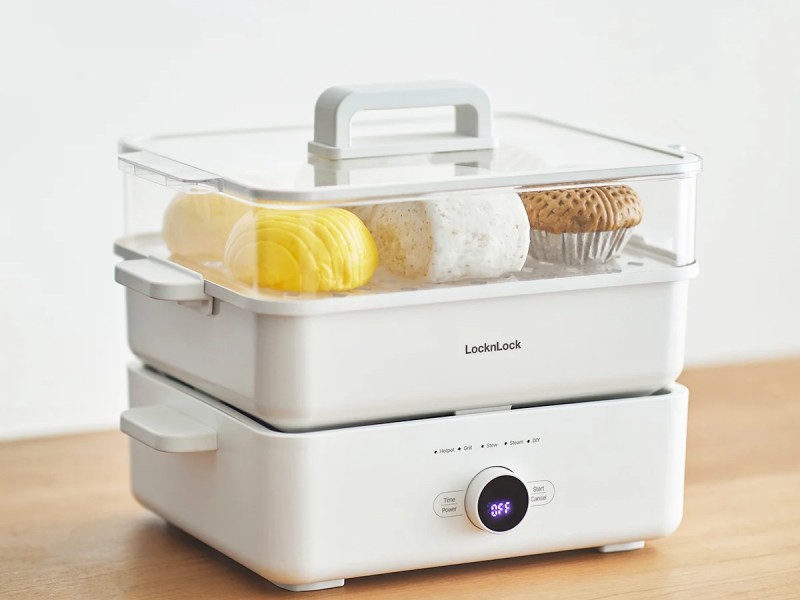 Nồi Lẩu Đa Năng Locknlock Bianco Electric Multicooker 4.5L, 220V, 50Hz, 1500W - Màu Ngà