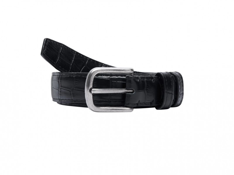 LIDER SLIM LEATHER BELT - Black