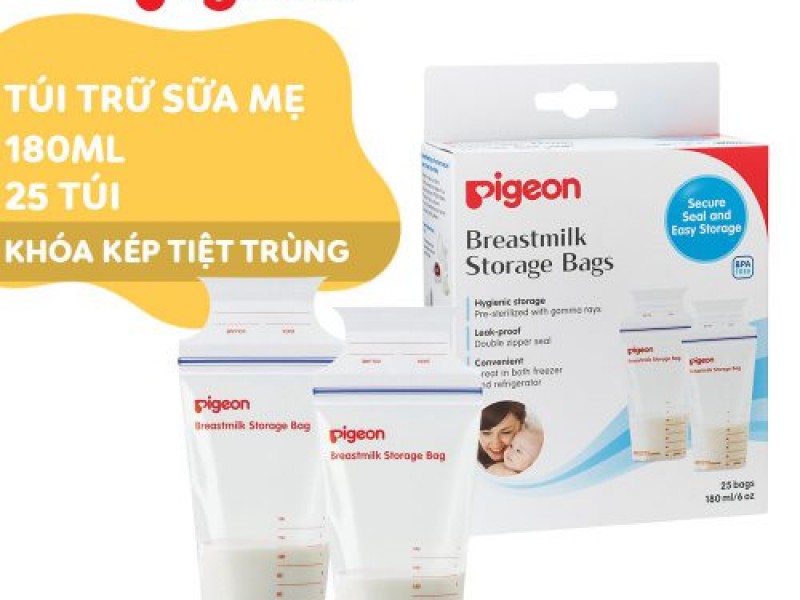 Túi trữ sữa mẹ tiệt trùng Pigeon