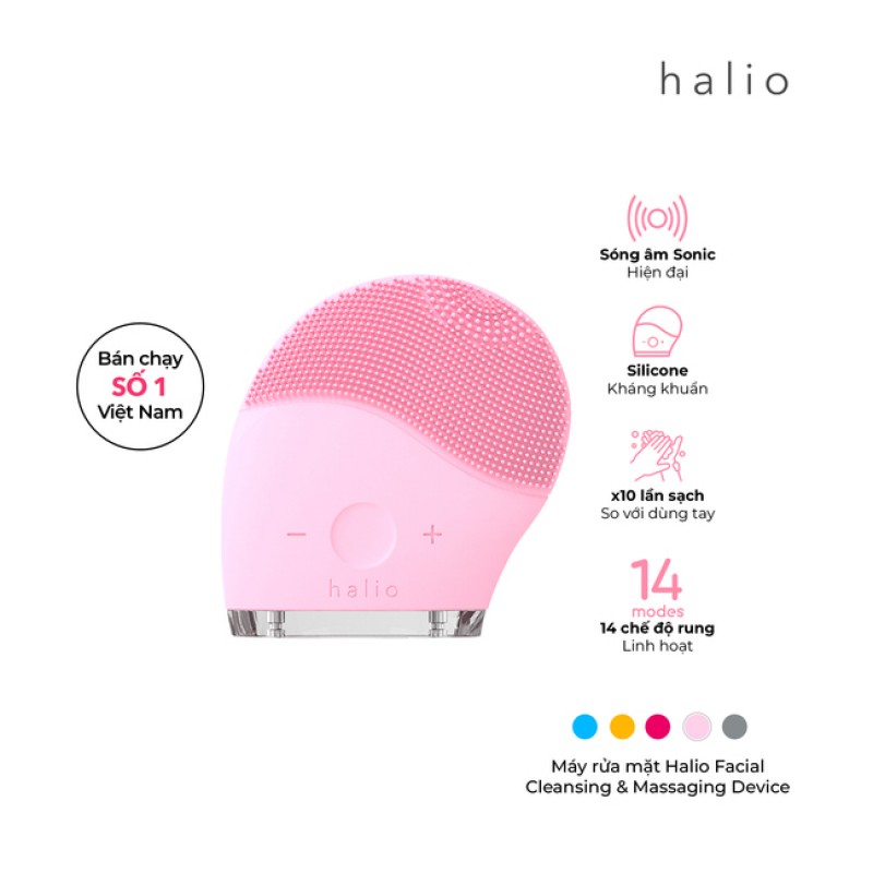 Halio Facial Cleansing & Massaging Device Baby Pink Limited Edition
