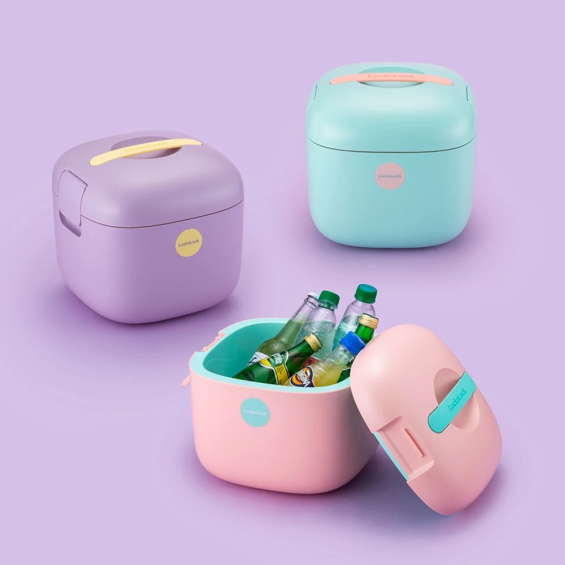 Thùng Giữ Lạnh Macaron 7L 3 màu (Mint, Hồng, Tím) - LIC101