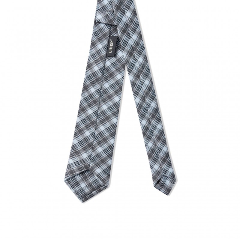 CAROLINE TIE - Checked Grey