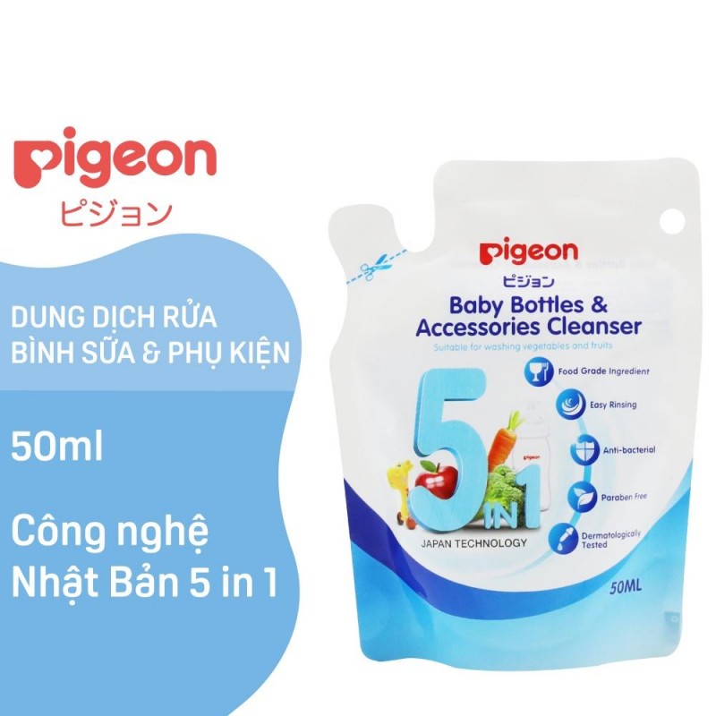 Nước Rửa Bình Sữa Và Phụ Kiện Pigeon Gốc Thực Vật 650ml