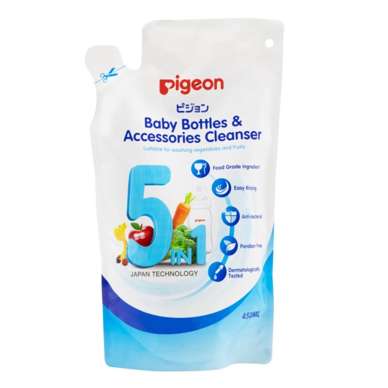 Nước Rửa Bình Sữa Và Phụ Kiện Pigeon Gốc Thực Vật 650ml