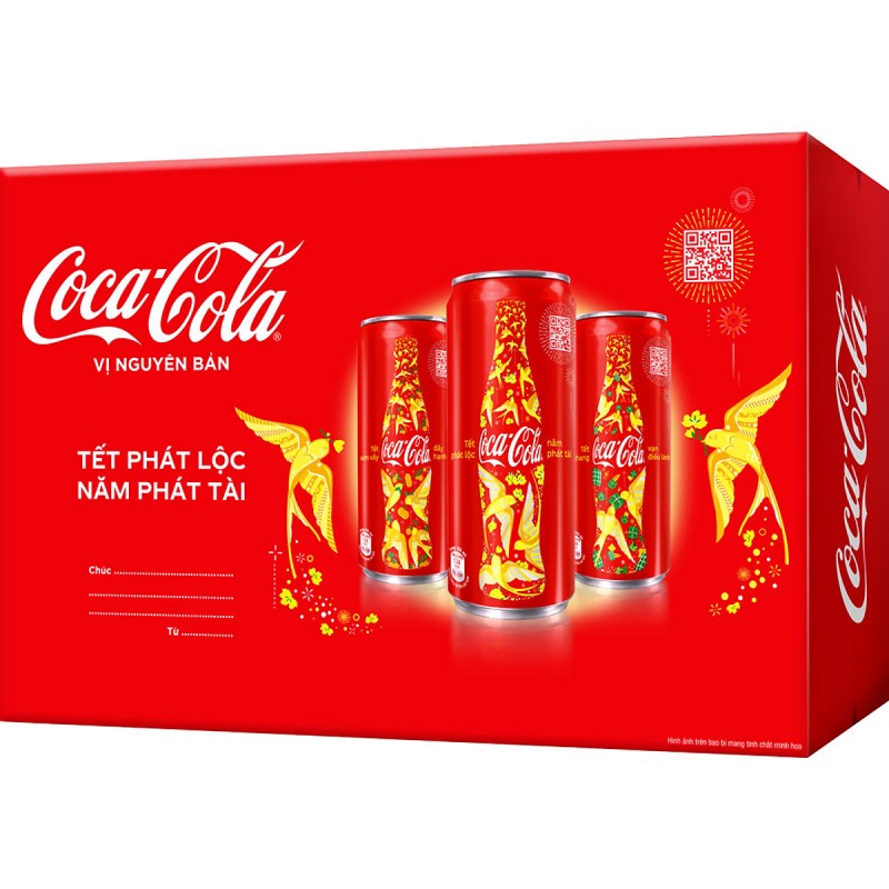 THÙNG 24 LON NƯỚC NGỌT COCA COLA 320ML